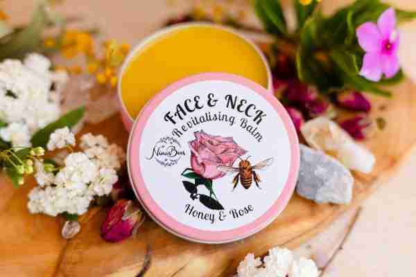 Revitalising Face and Neck Balm in pink aluminium tin